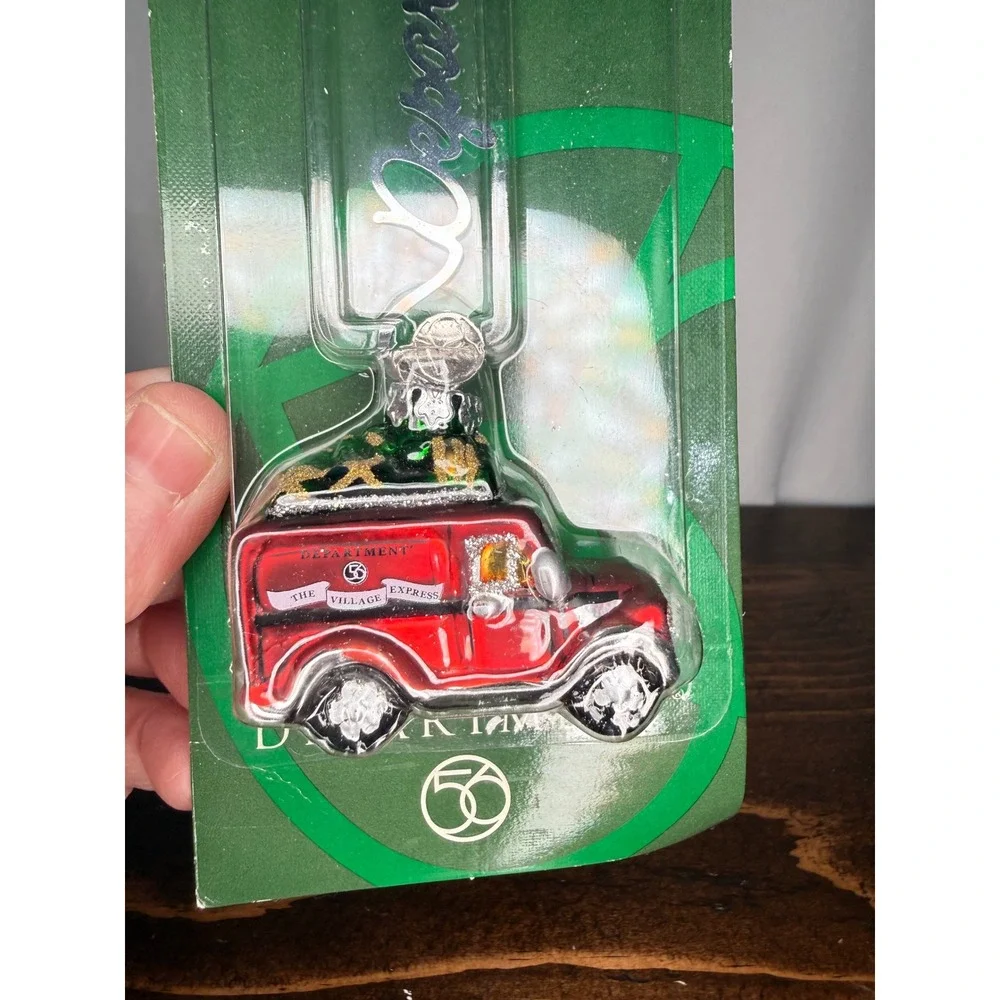Depart 56 Village Mercury‎ Glass Van Ornament Red Village Express 56.52941
